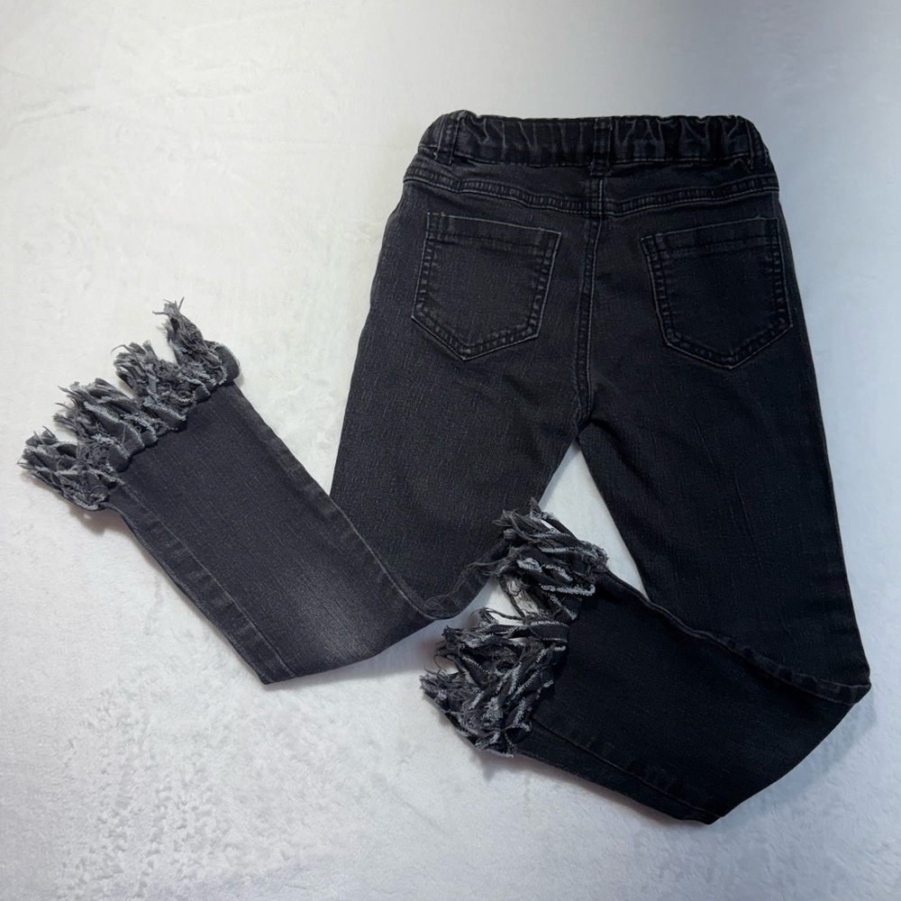 Boutique Fringed Girls Black jeans - Picture 6 of 9